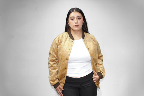 Chaqueta plata beige