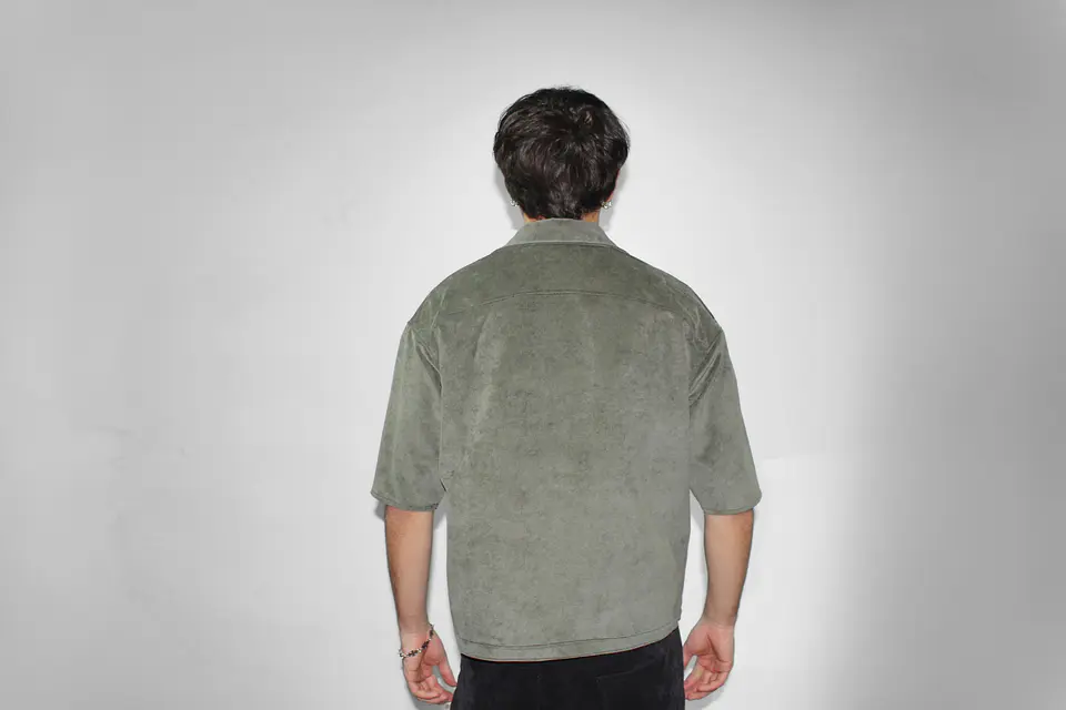 camisa boxyfit pana verde  3