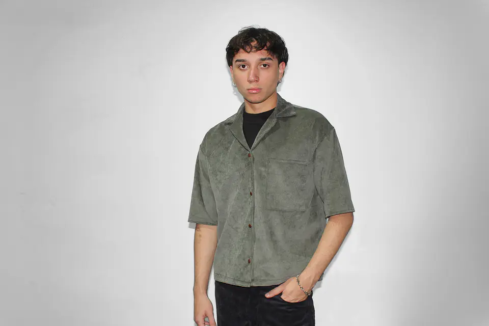 camisa boxyfit pana verde  1