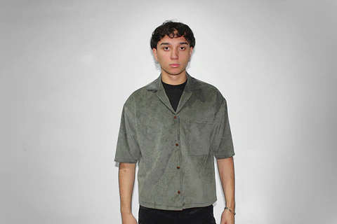 camisa boxyfit pana verde 