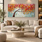 Cuadro decorativo pintado a mano y texturizado Fuego de Otoño - Miniatura 2