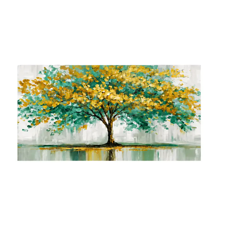 Cuadro decorativo pintado a mano Árbol de Luz 1