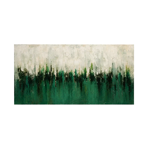 Cuadro decorativo pintado a mano Bosque Esmeralda