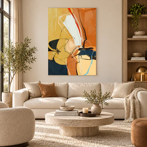 Cuadro decorativo pintado a mano Equilibrio Cromático
