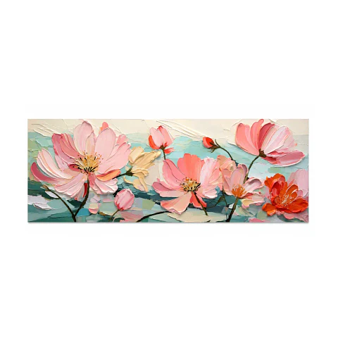 Cuadro decorativo pintado a mano y texturizado Jardín en Flor