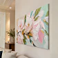 Cuadro decorativo pintado a mano y texturizado Flores en Primavera - Miniatura 3