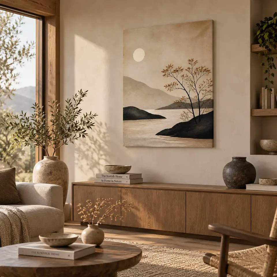Cuadro decorativo pintado a mano Árbol de Otoño Vibrante 3
