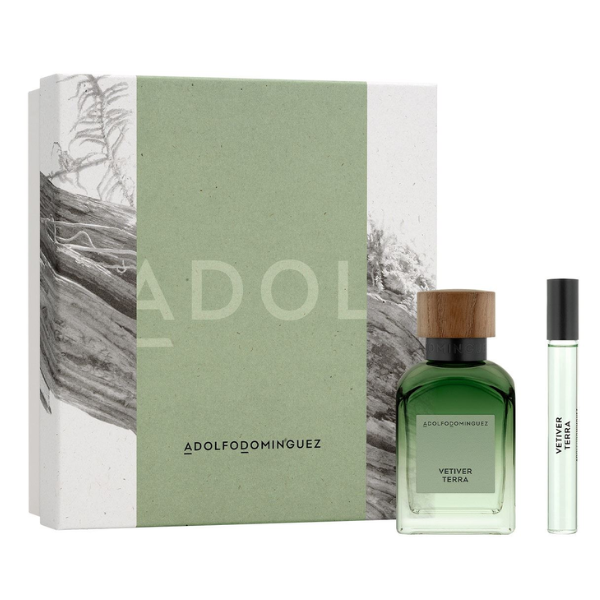 Perfume Adolfo Dominguez Set Vetiver Terra EDT 120 ML + EDT 10 ML Hombre 1