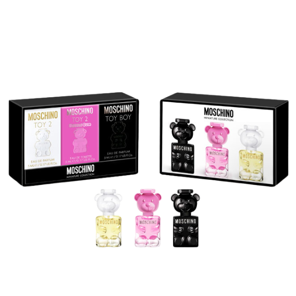 Perfume Moschino Set Miniaturas Toy 2 EDP 5 ML + Toy 2 Bubblegum EDT 5 ML + Toy Boy EDP 5 ML 1