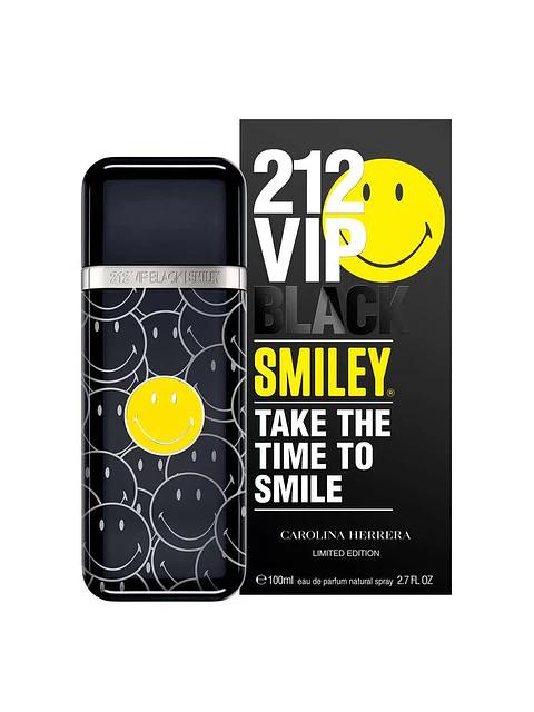 Carolina Herrera 212 Vip Black Smiley Limited edition Eau De Parfum For Men 100ML