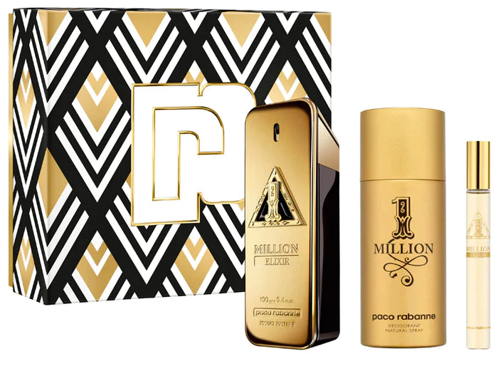 Perfume Set de Paco Rabanne One Million Elixir Set EDP 100 ML + Desodorante 150 ML + 10 ML Hombre 1