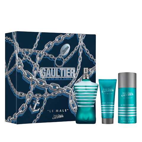 Set Jean Paul Gaultier Le Male EDT 125ml + Shower 75ml + Deo 150ml Hombre