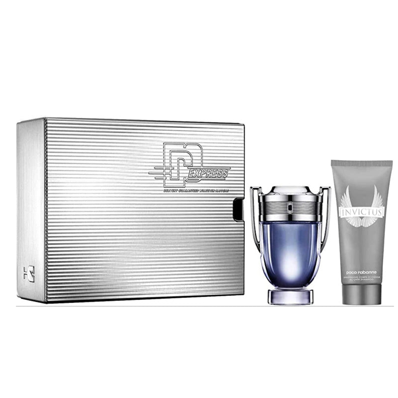 Perfume Set Paco Rabanne Invictus EDT 50ml + Shampoo 100ml Hombre 1