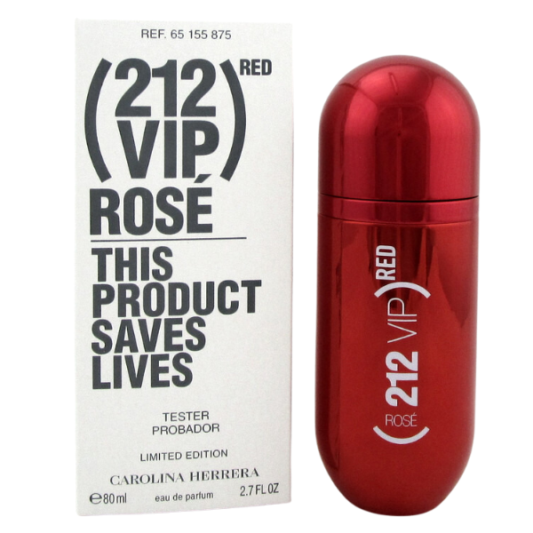 Perfume Carolina Herrera 212 Vip Rose RED EDP 80 ML Tester Mujer 1