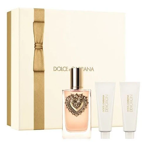 Estuche Dolce And Gabanna Devotion EDP 100 ml + SG 50 ml + Body Lotion 50 ml Mujer