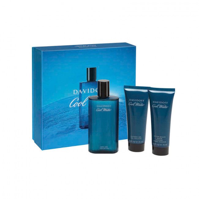 Estuche Davidoff Cool Water Man Edt 125ml + Gel De Ducha 75ml + After Shave 75ml Hombre 1