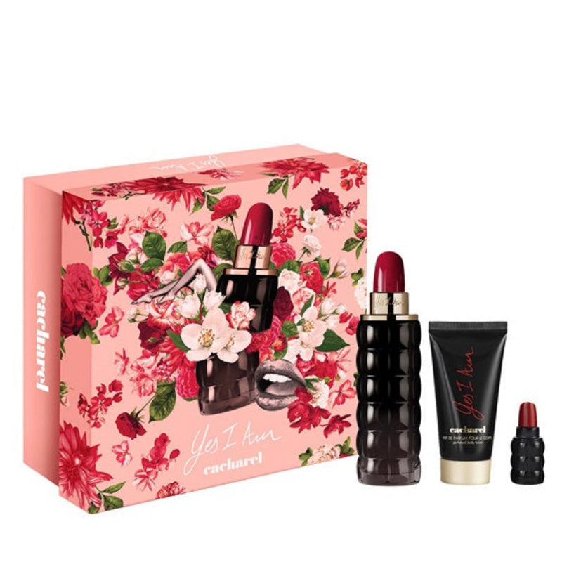 Set Cacharel Yes I Am EDP 75ml + Locion 50ml + EDP 5ml Mujer 1