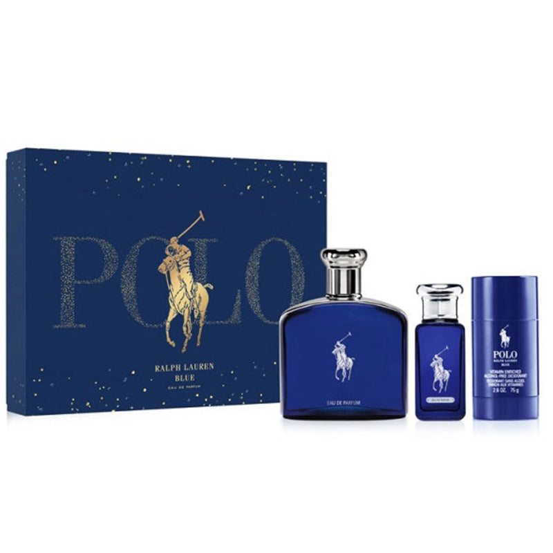 Set Ralph Lauren Polo Blue EDP 125ml + 30ml + 75ml Deo Hombre 1