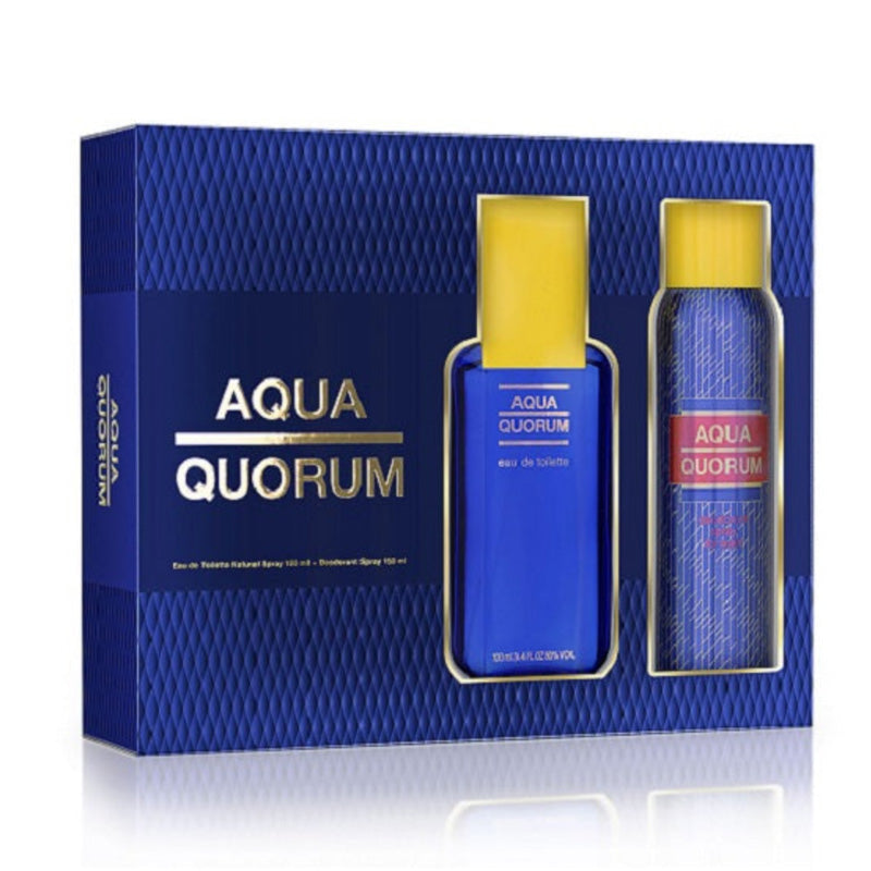 Set Perfume Aqua Quorum EDT 100ml + Deo 150ml Hombre 1