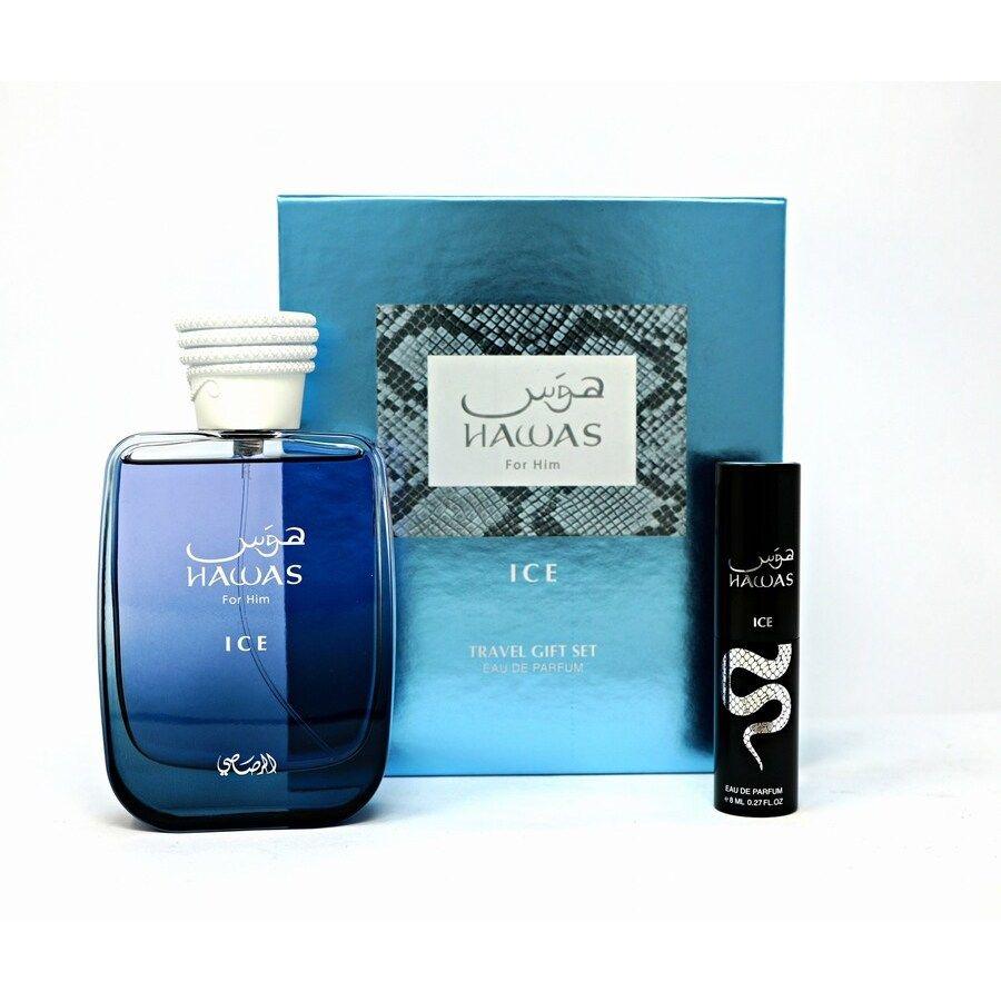 Estuche Rasasi Hawas For Ice EDP 100 ml + EDP 8 ml Hombre - Gift Set 1