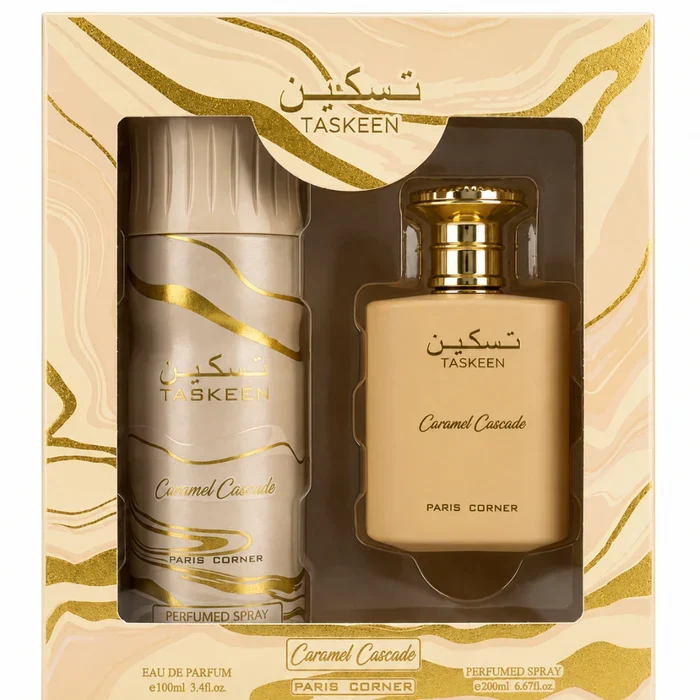 Estuche Paris Corner Taskeen Caramel Cascade EDP 100 ml + Perfumed Spray 200 ml Unisex 1