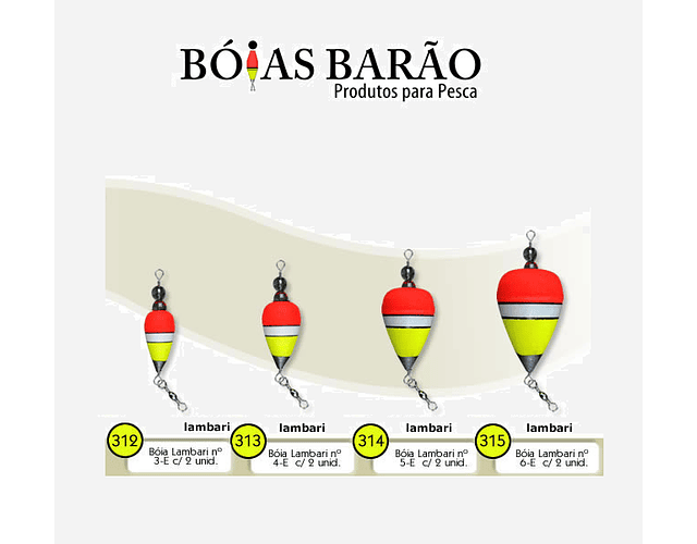 Bóia de Arremesso Barão Lambari Colorida  - 2 pçs