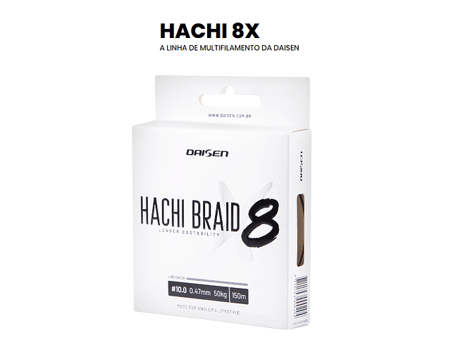 Linha de Multifilamento Daisen - Hachi Braid 8x