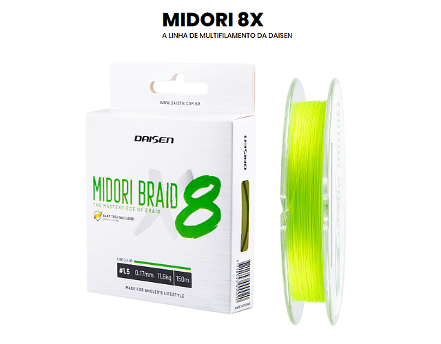 Linha de Multifilamento Daisen - Midori Braid 8x