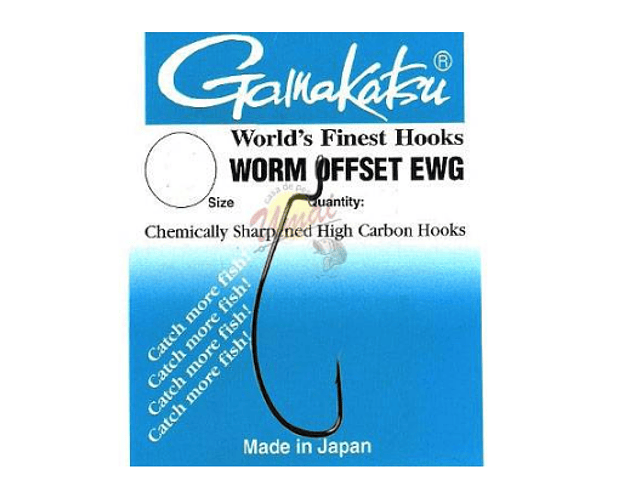Anzol Gamakatsu - Worm Offset EWG Black
