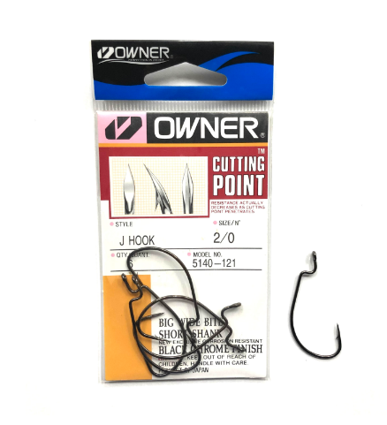 Hameçon Ver Owner B-91 Cutting Point Taille 1 - Black Chrome - Lot De 7