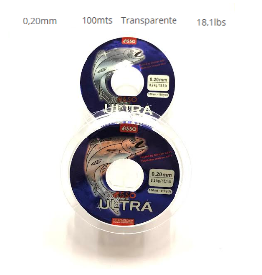 Bobines Asso Ultra Cast Coated Fluorocarbone Ligne de pêche verte 300 m