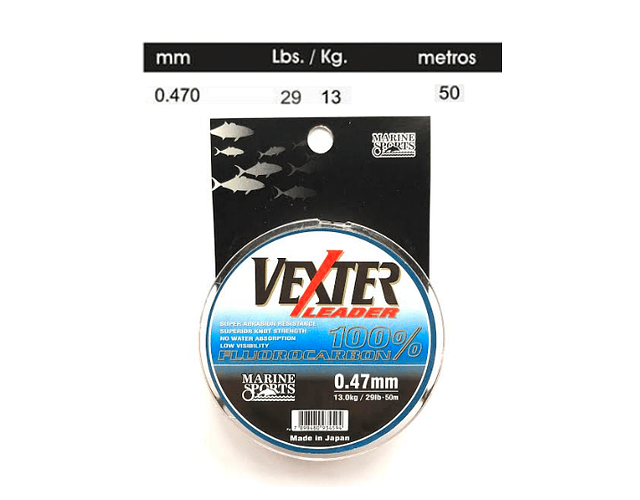 Linha de Fluorocarbon Marine Sports - Vexter Leader