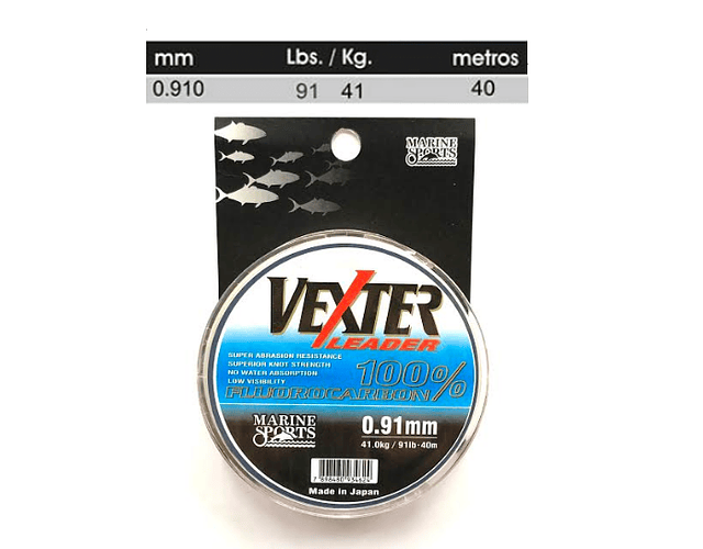 Linha de Fluorocarbon Marine Sports - Vexter Leader