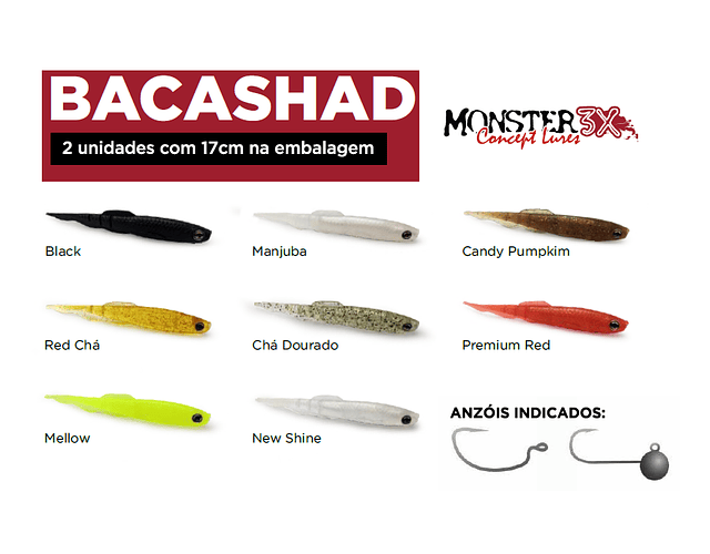 Isca Artificial Monster 3x Soft - Bacashad 17cm