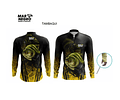 Camiseta Mar Negro Masculina Com Luvinha - G2