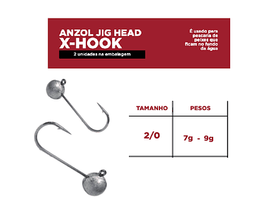 Anzol Jig Head Monster 3x - X-Hook