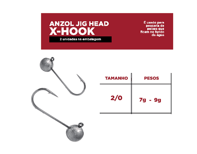 Anzol Jig Head Monster 3x - X-Hook