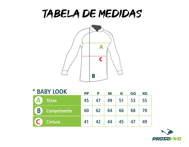 Camisa de Pesca Presa Viva - Baby Look M