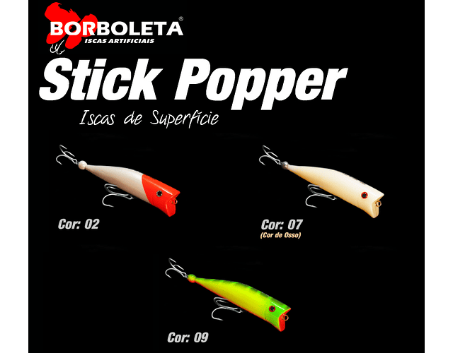 Isca Artificial Borboleta - Stick Popper