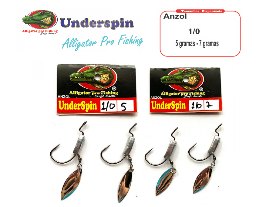 Anzol Alligator pro Fishing - Underspin 1/0