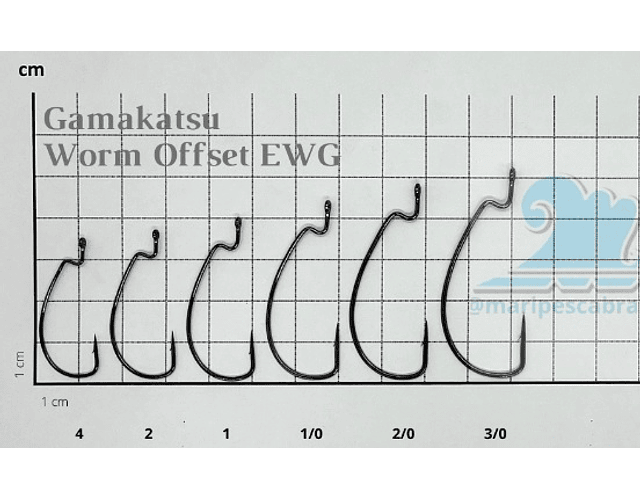 Anzol Gamakatsu - Worm Offset EWG Black