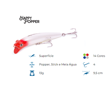 Isca Artificial Nelson Nakamura - Happy Popper 95