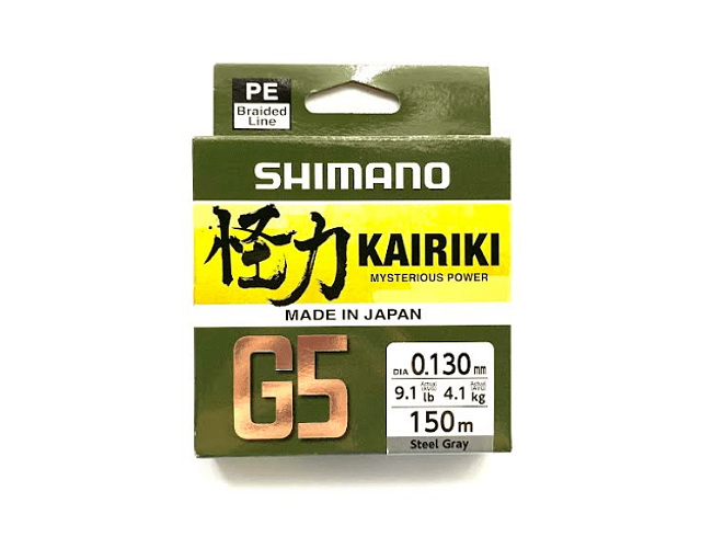 Linha de Multifilamento Shimano - Kairiki G5 - Cinza