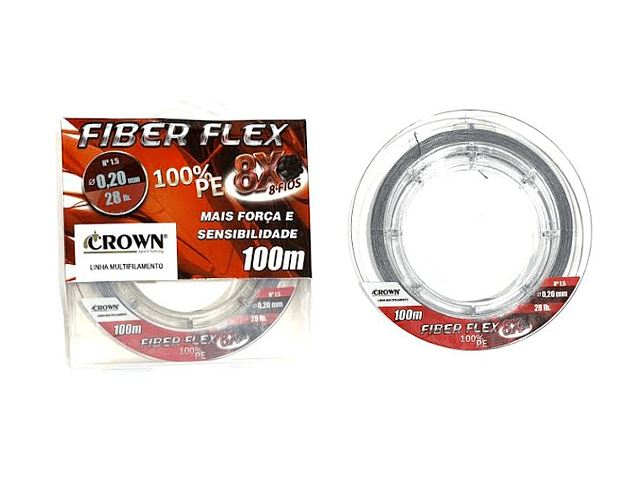 Linha de Multifilamento Crown - Fiber Flex 8x - 0,20mm