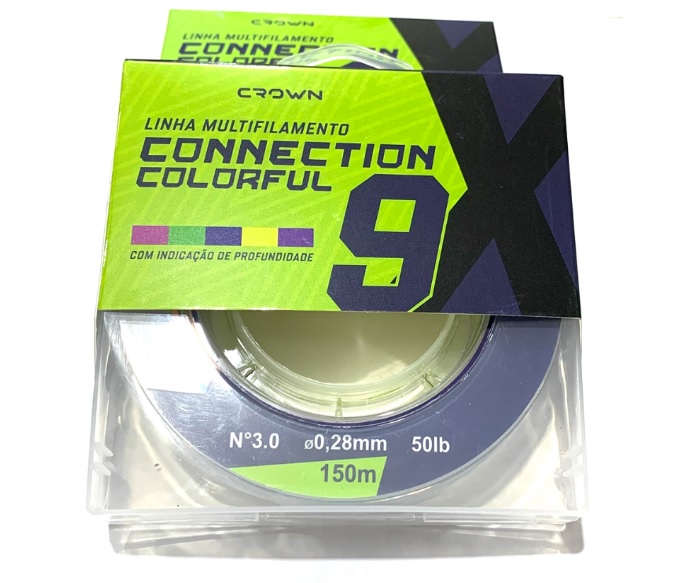 Linha de Multifilamento Crown - Connection 9x Colorful