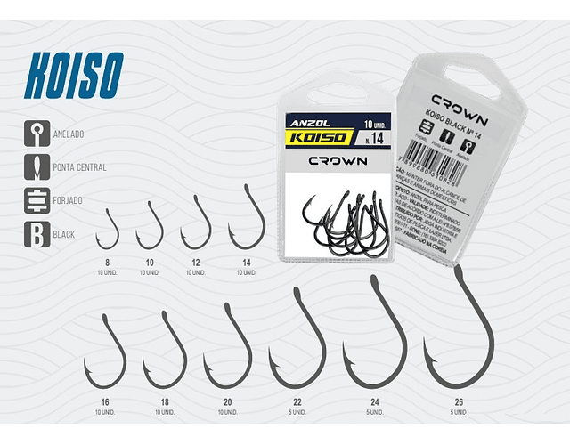 Anzol Crown - Koiso Black  