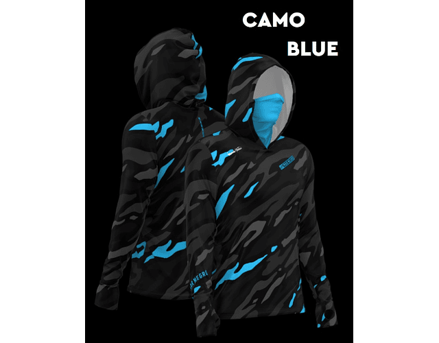 Camiseta Mar Negro com Capuz Masculina - X-Protect 360 G1