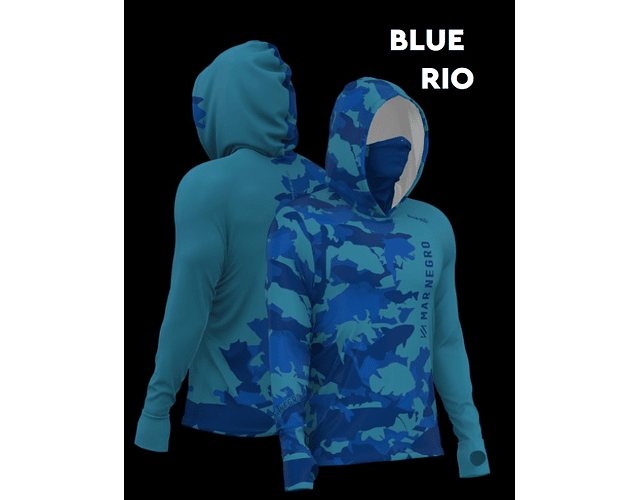 Camiseta Mar Negro com Capuz Masculina - X-Protect 360 M