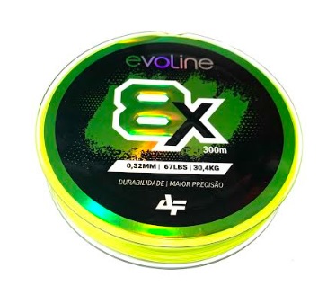 Linha de Multifilamento Albatroz - Evoline 8x Amarelo