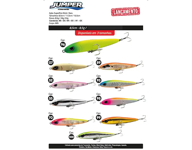 Isca Artificial Yara - Jumper 8,5cm